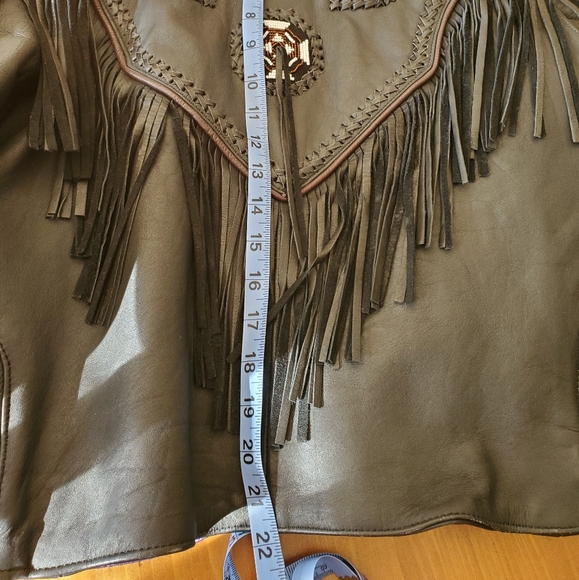 Womens leather biker jacket - Picture 8 of 9